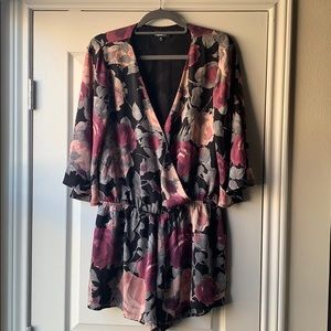 Lulu’s Black Floral Print Romper